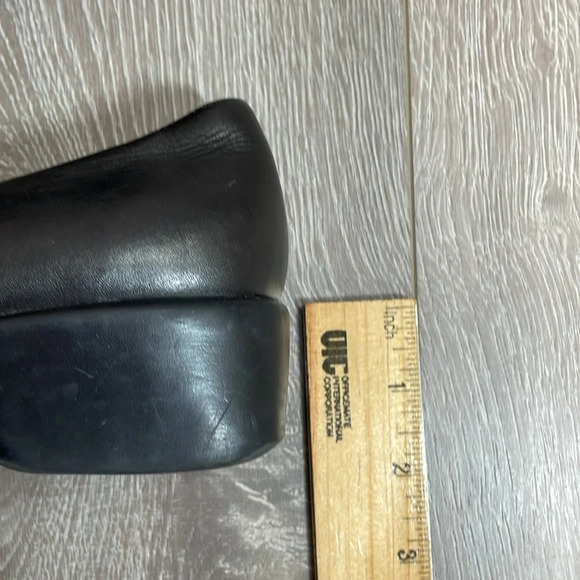 Aerosoles Black Leather Wedge Heel Slip On Loafers 8.5M - Picture 12 of 16